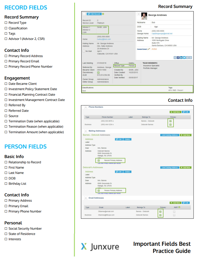 Important Record Fields